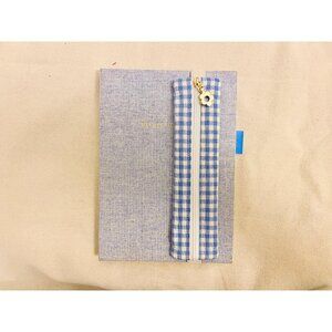Gingham Elastic Pen Holder Bookmark: Attachable Journal Pouch